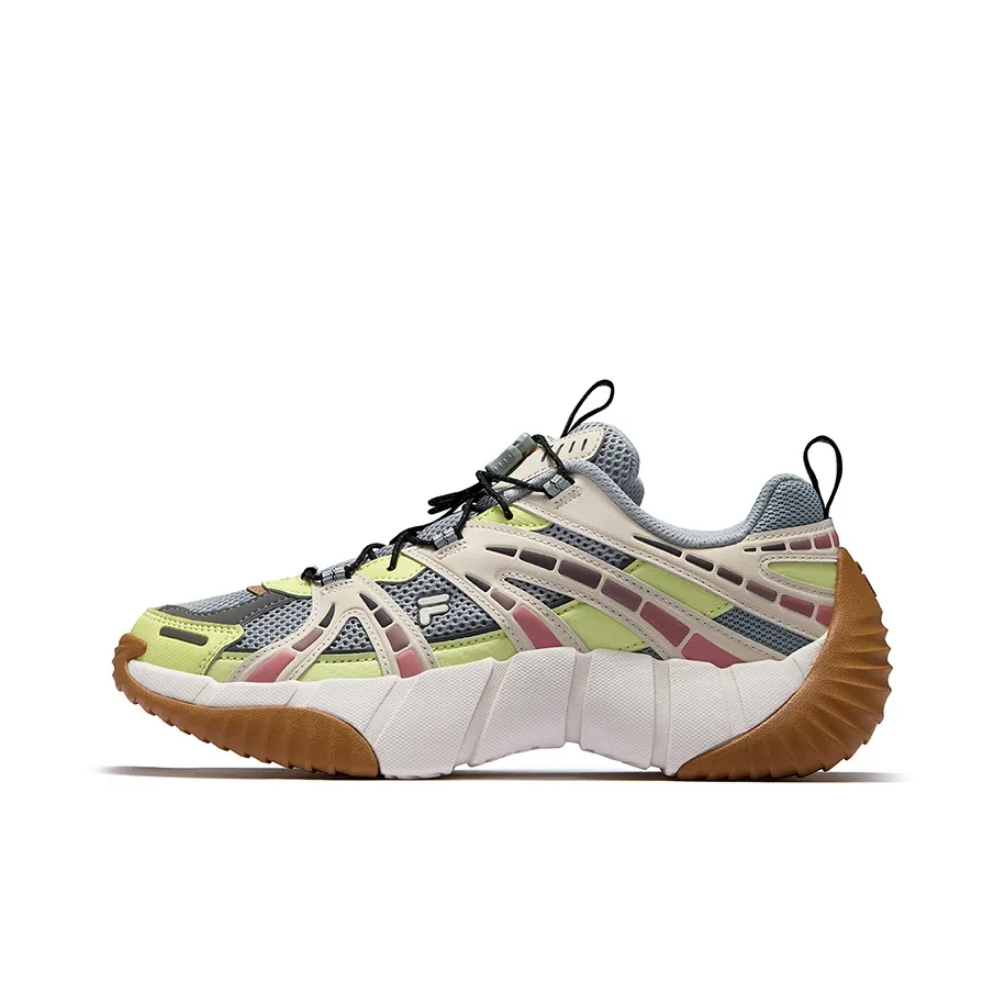 FILA FUSION BONE II Spinal Bone Shoe 2nd Generation Низкий Топ Casual Женский Горчично-зеленый