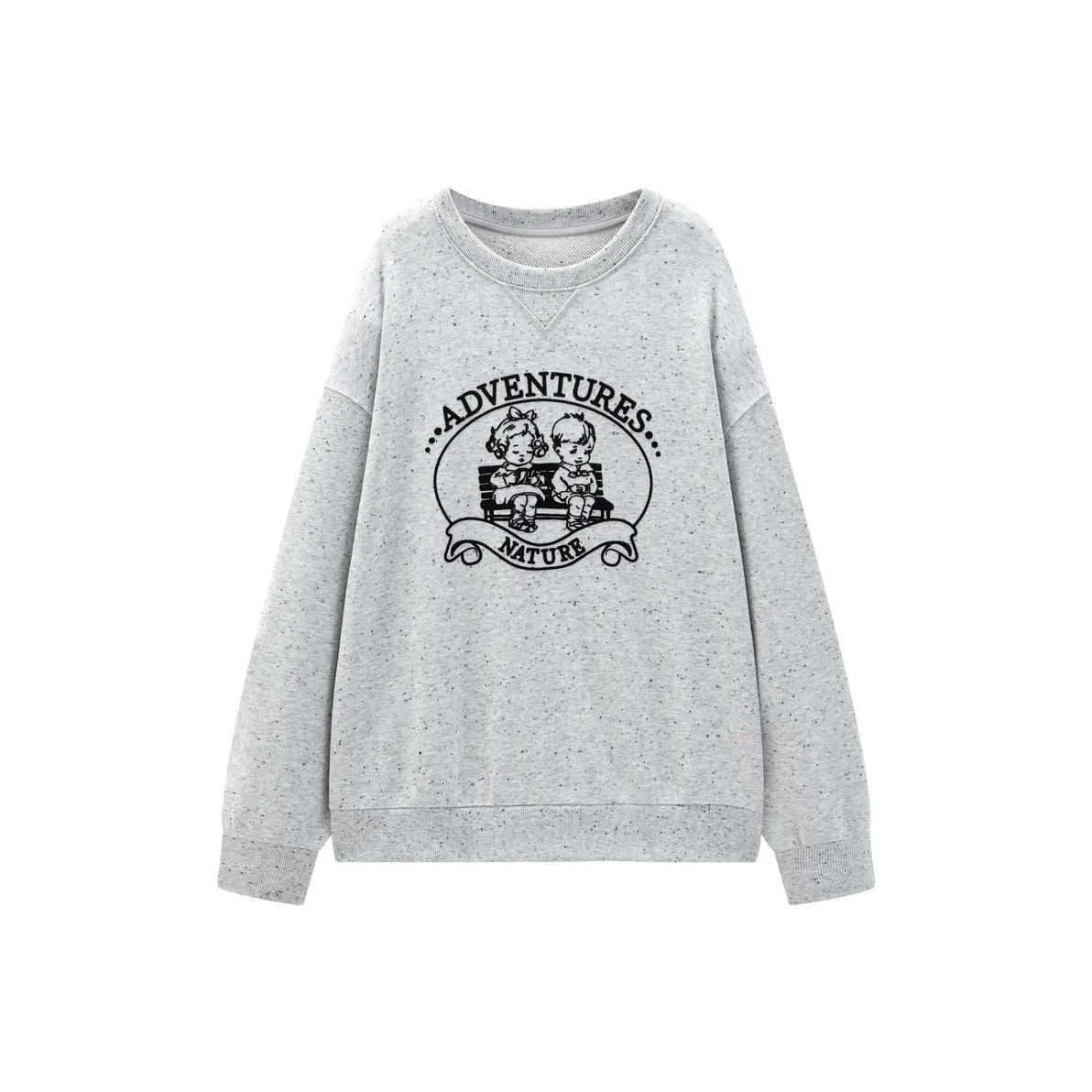 LEDIN Sweatshirt Women's Plain Gray