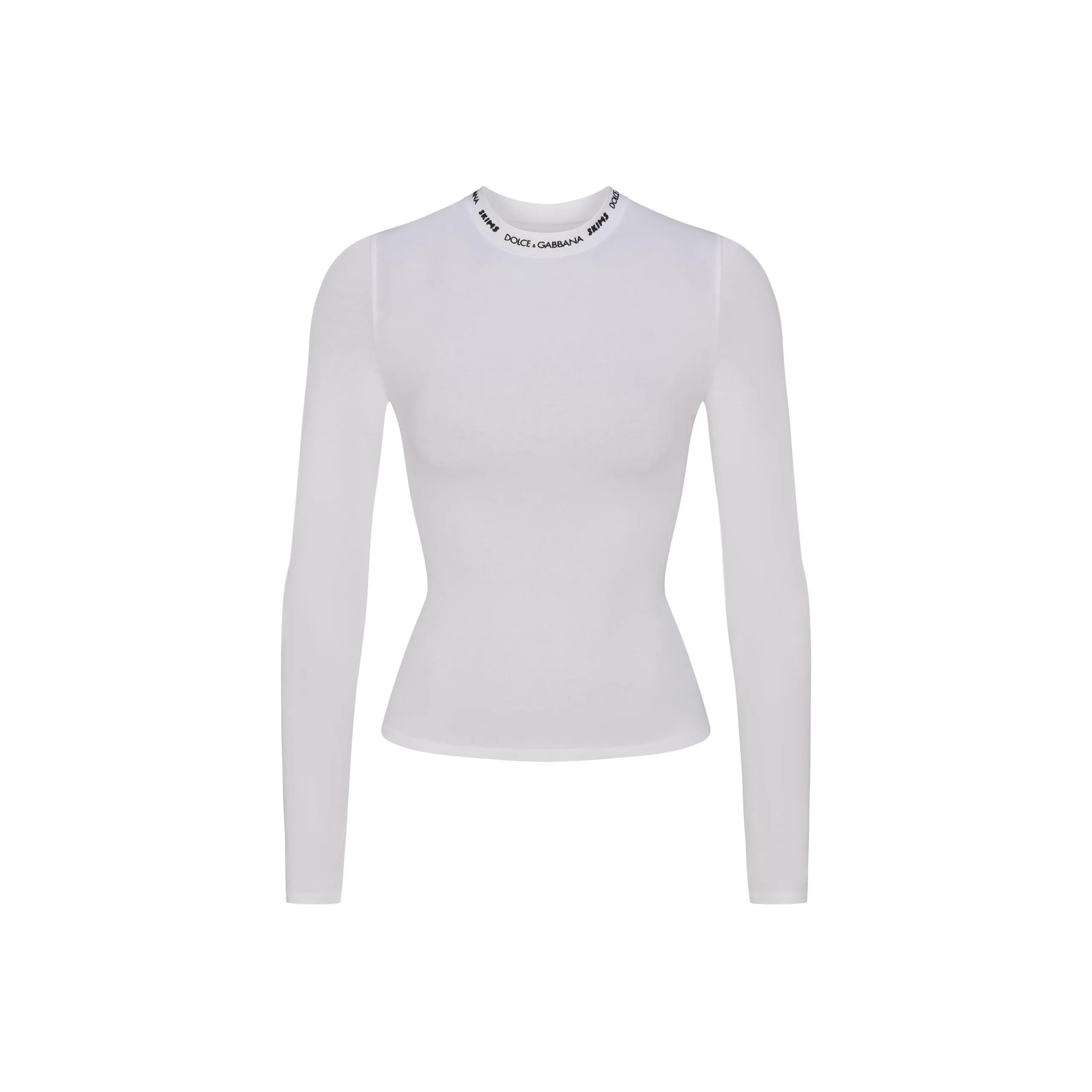 Skims DOLCE&GABBANA Collaboration Снег/Снег Женские Т-рубашки