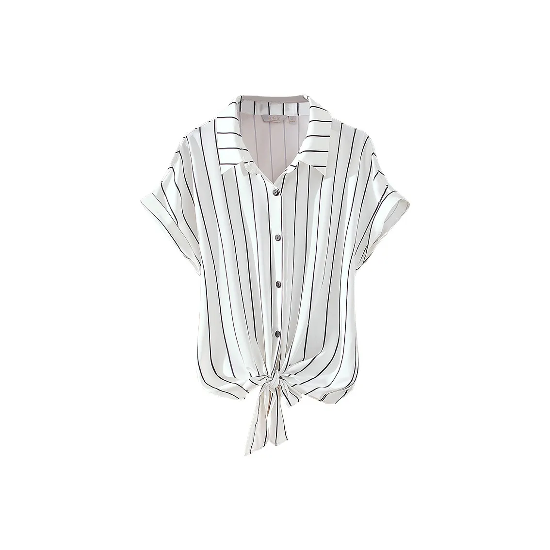 Cypress House Рубашка Женская Белая Основа с Черными Полосами