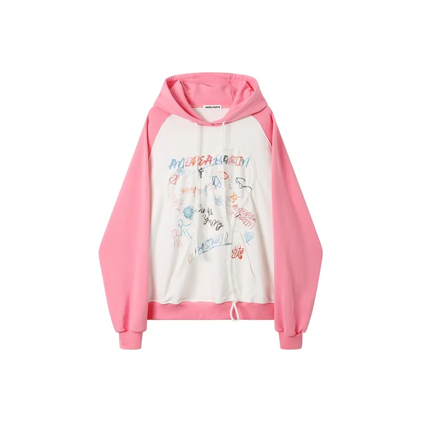 ANDREA MARTIN Толстовка Женская Розовая Белая