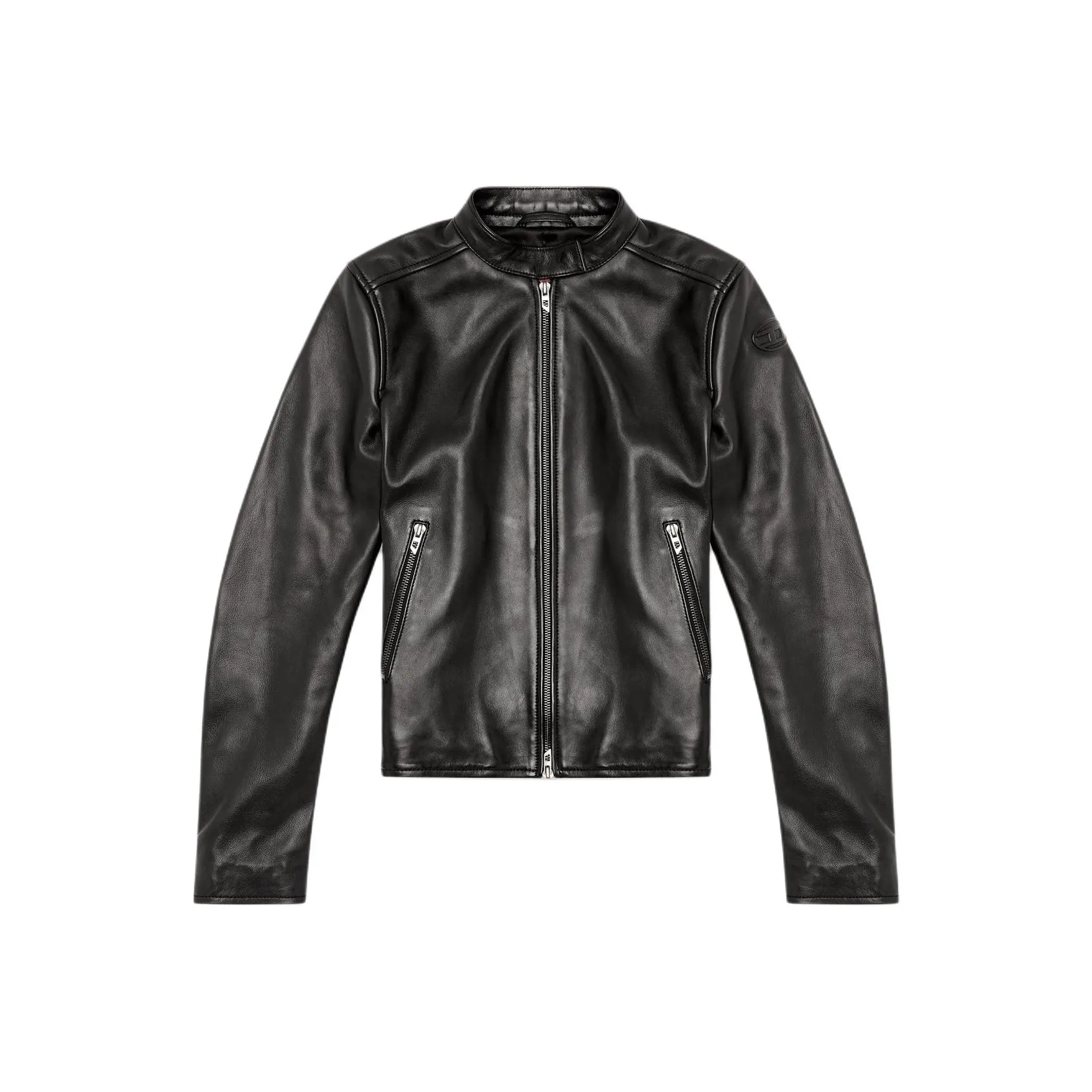DIESEL L Ayla Zipped Leather Biker Jacket