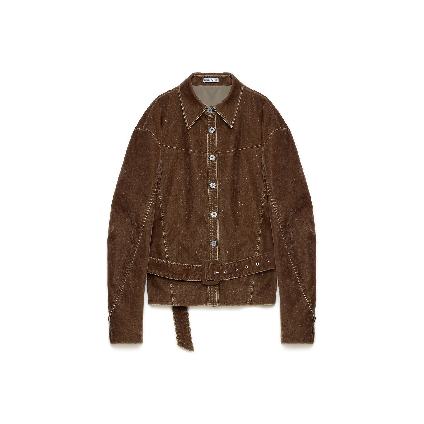 FIRELADY FUR Shirt Women's Flock Brown Coffee