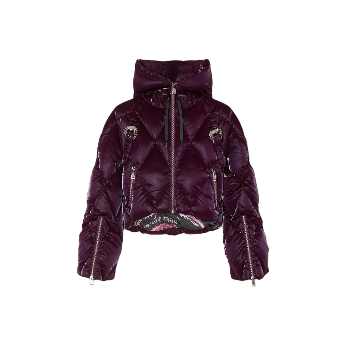 VERSACE JEANS COUTURE SS24 Down Jacket Women's Purple