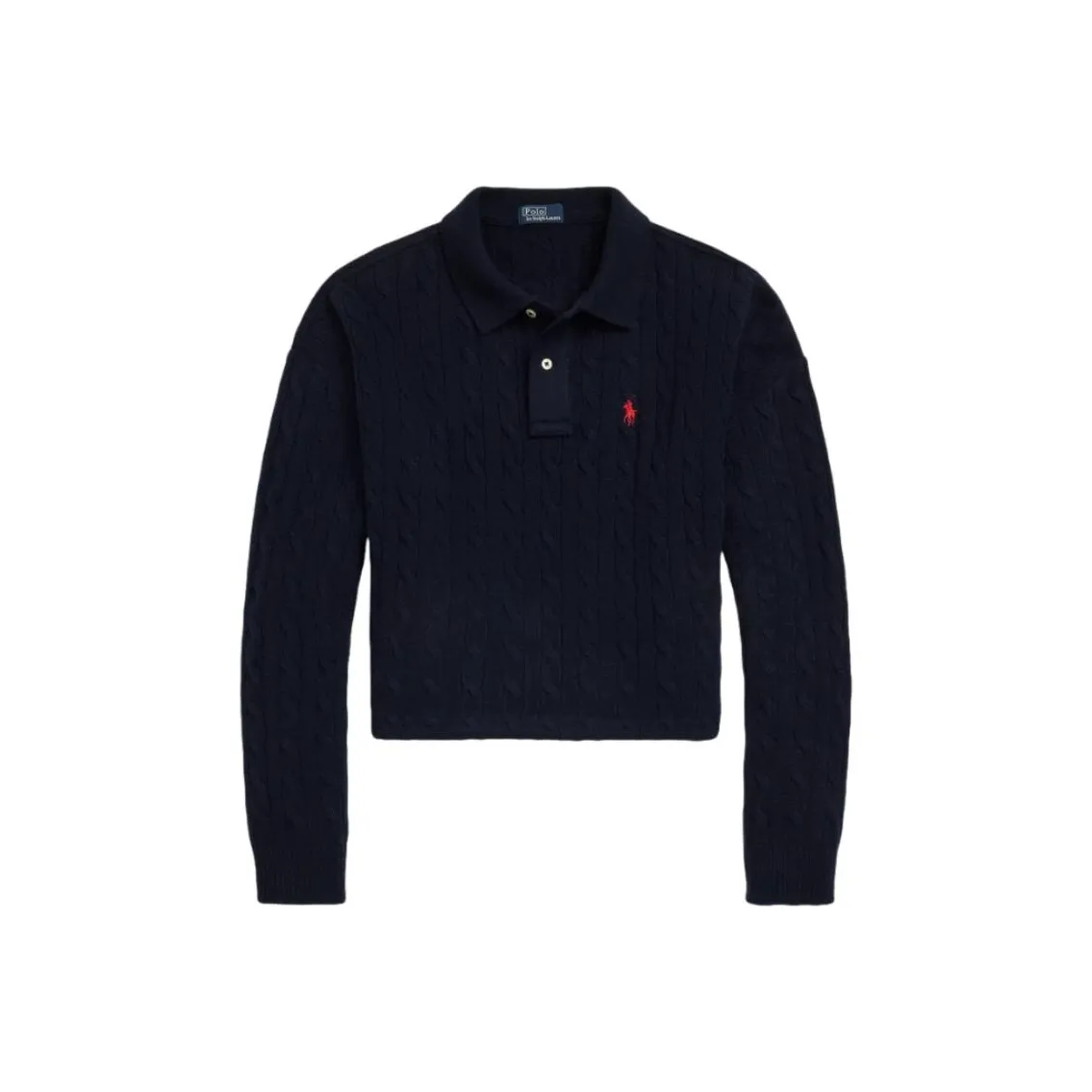 Polo Ralph Lauren Pony Embroidered Cable Knit Polo Shirt