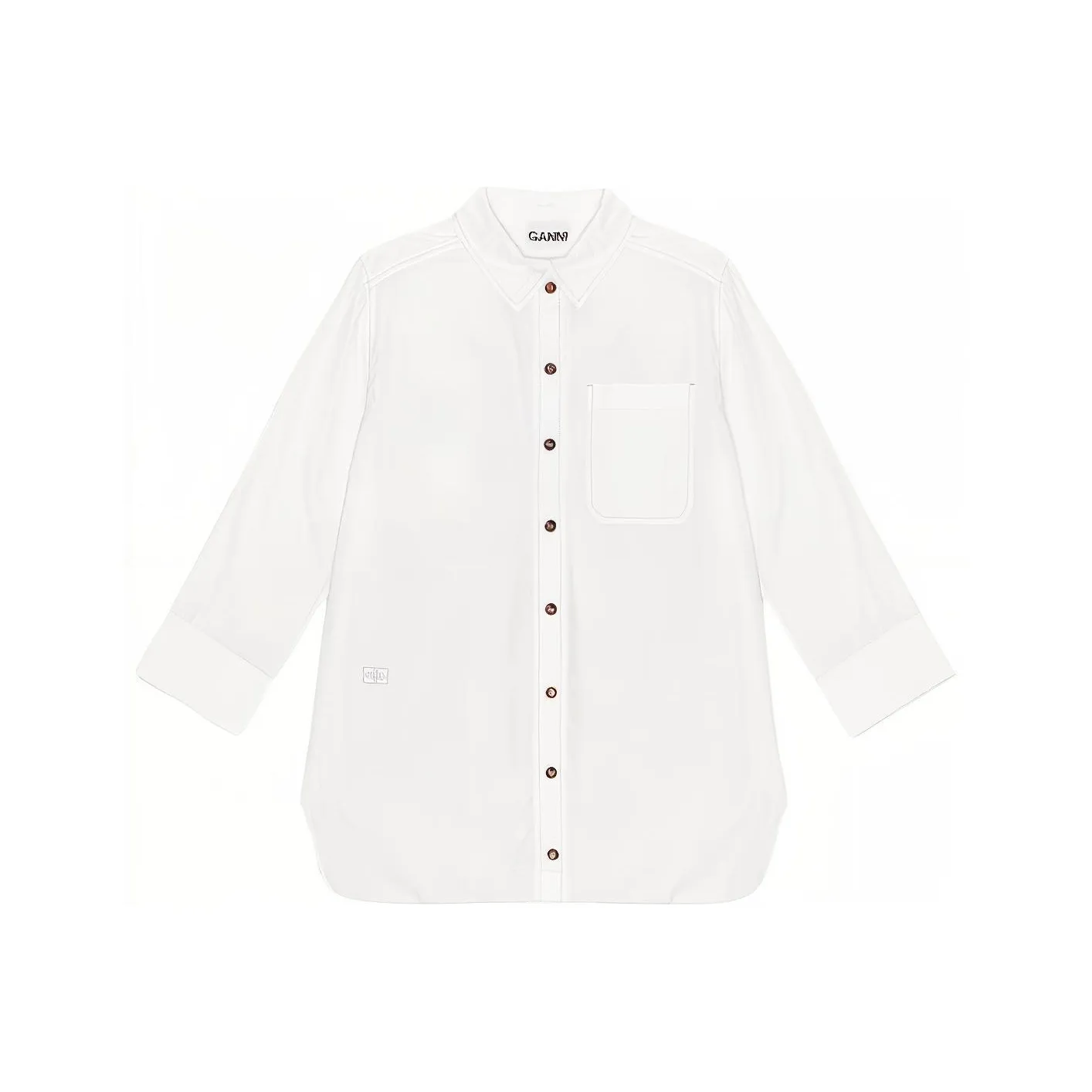 GANNI SS24 Рубашка Женская Bright White