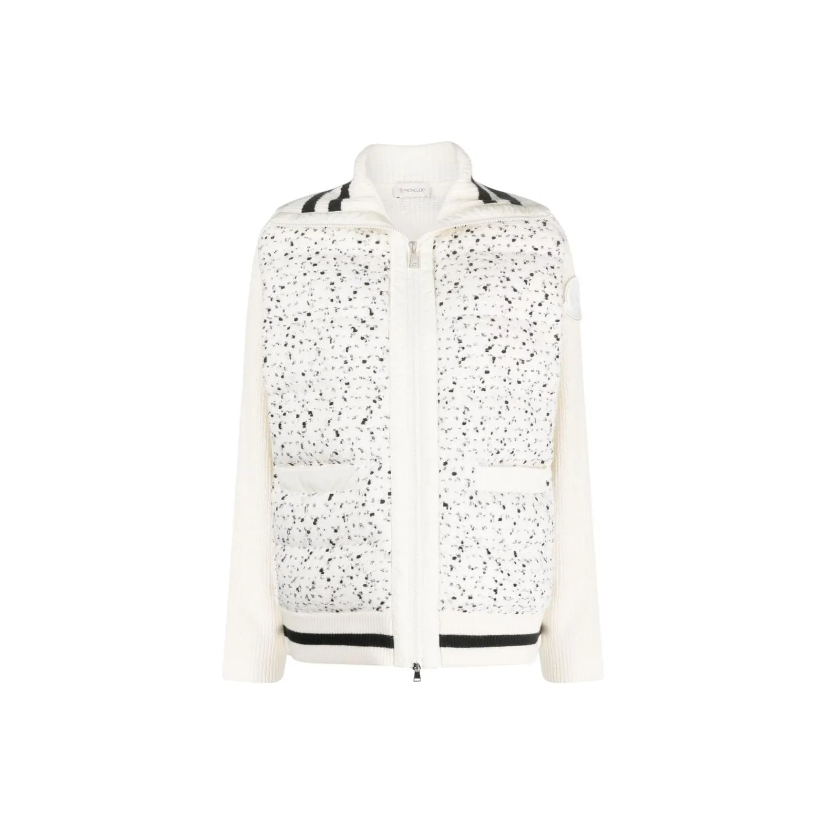 Moncler Zip-up Tweed Cardigan