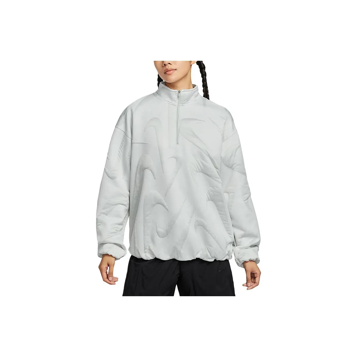 Nike Sportswear Sweatshirt Women's Adjustable Birch Color/Light Silver Gray