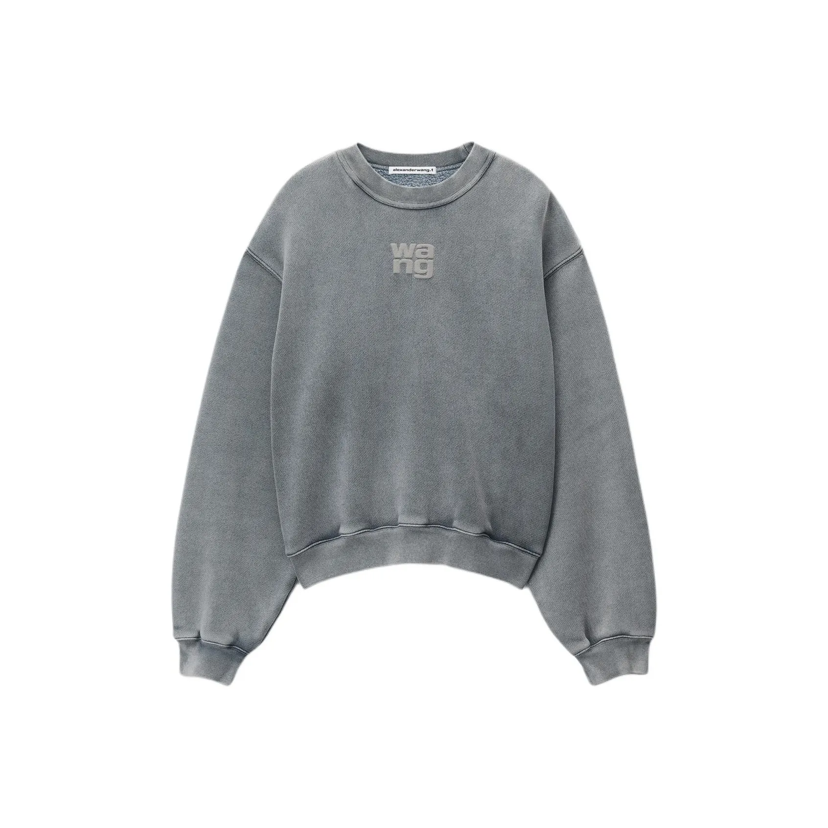 Alexander Wang SS24 Свитшот Женские ACID Мытый серый