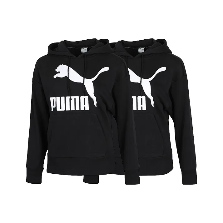 PUMA Life Collection Classics Logo Hoody Regular Sweatshirt Women's 2 Pack Black
