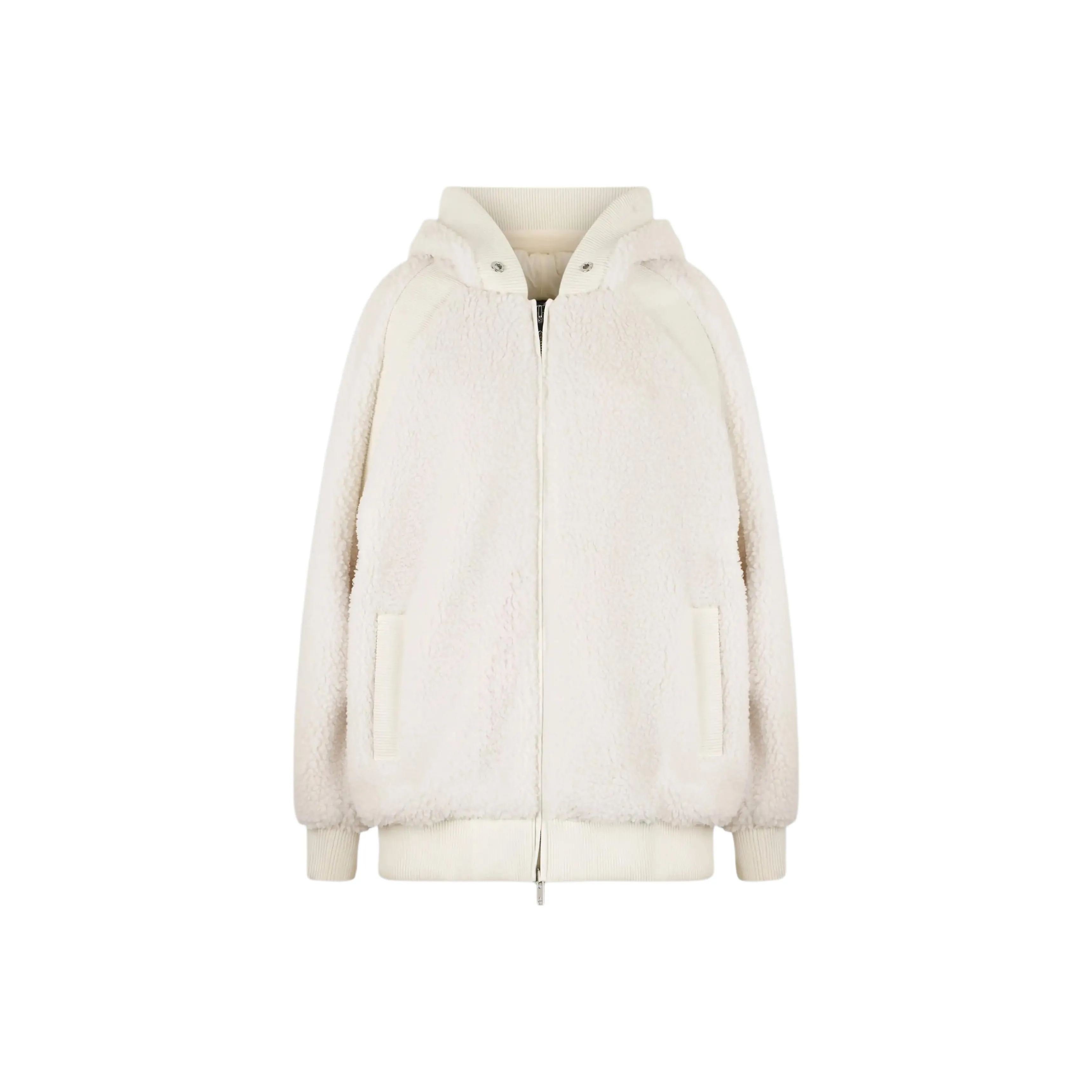 Moose Knuckles Holland Sherpa Hoodie Jackets Coats Women's Ivory White