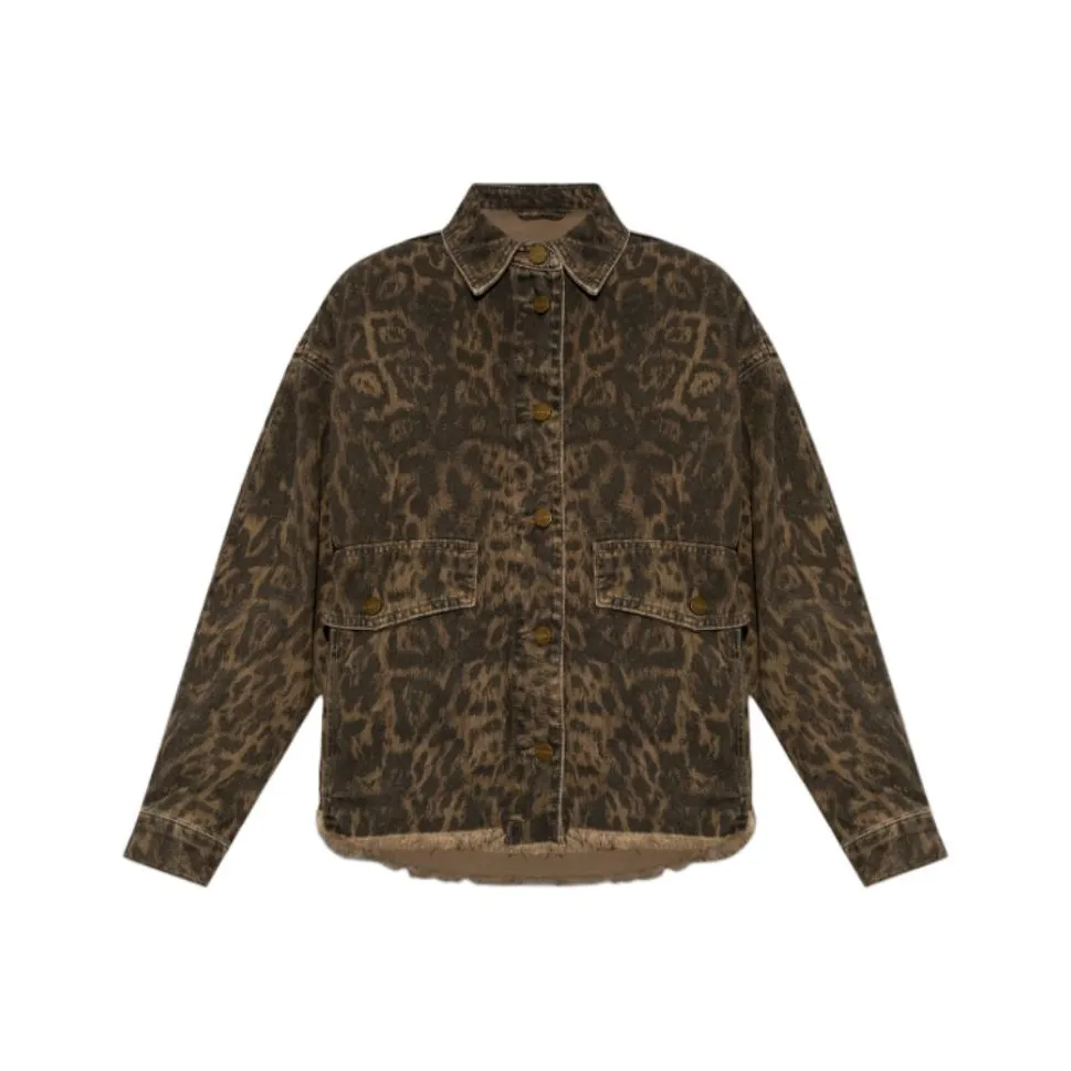 ALLSAINTS Distressed Button Up Jacket