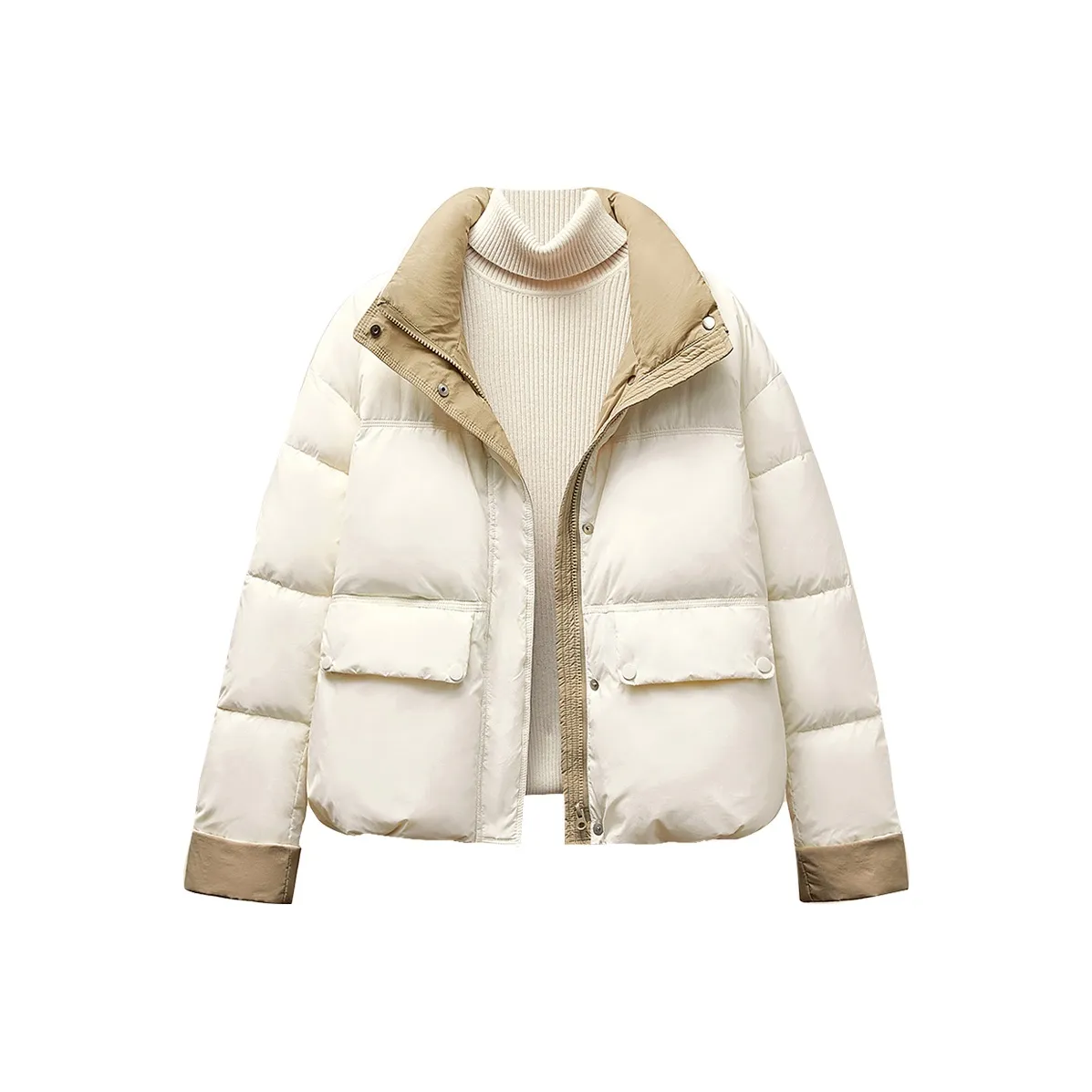 TOUCH Пуховик Женский Бежевый