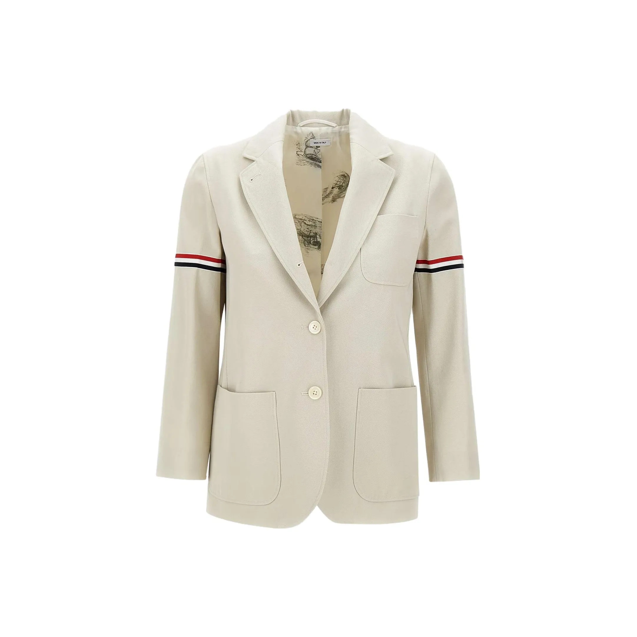THOM BROWNE RWB stripe Cotton Blazer