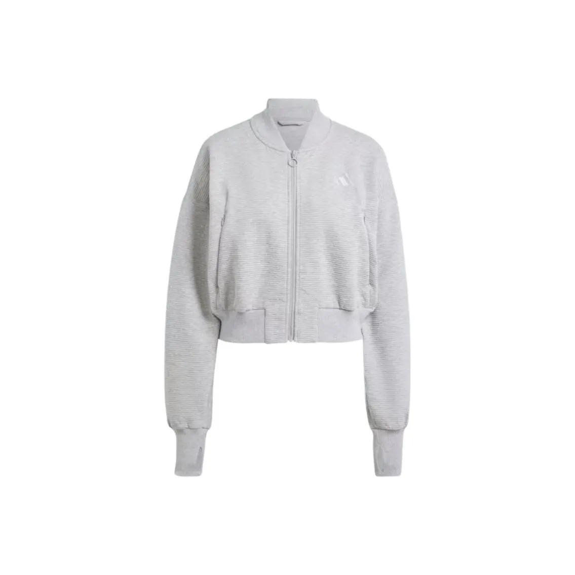 Adidas All Szn Ribbed Track Jacket Куртки Пальто Женские Средний Серый