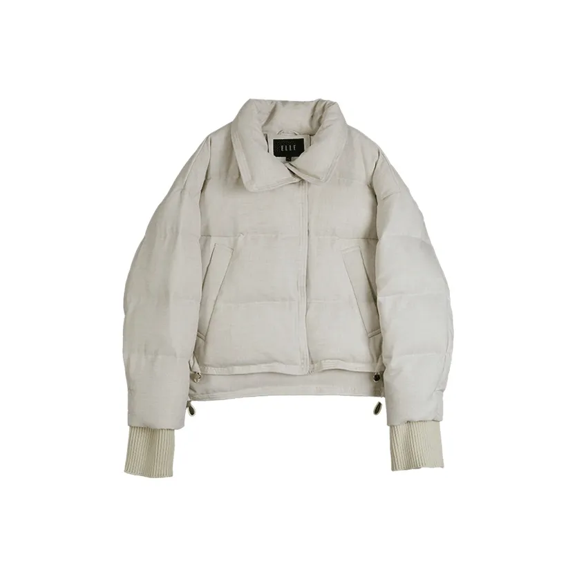 ELLE Пуховик Женский Светло-Серый