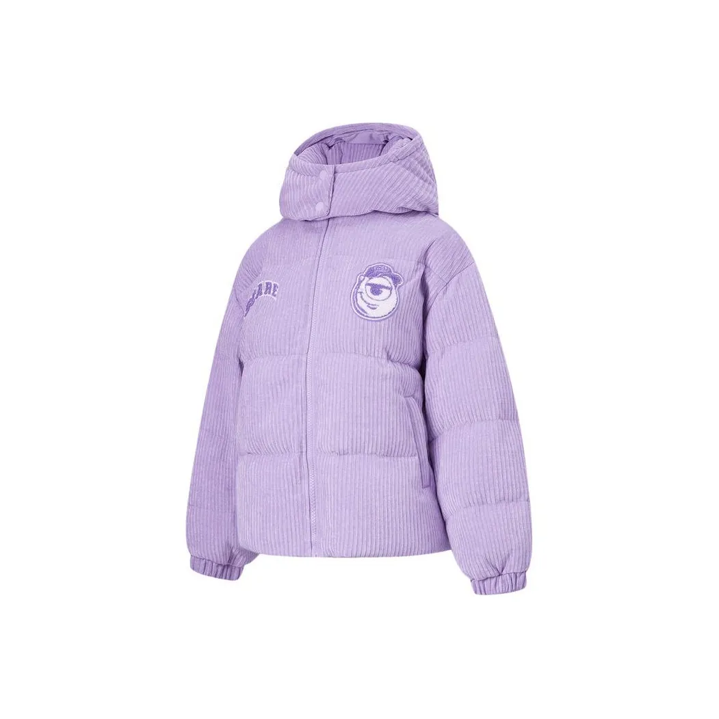 LiNing x Disney Monsters University Co Branded Series Down Jacket Women's True Pink Purple
