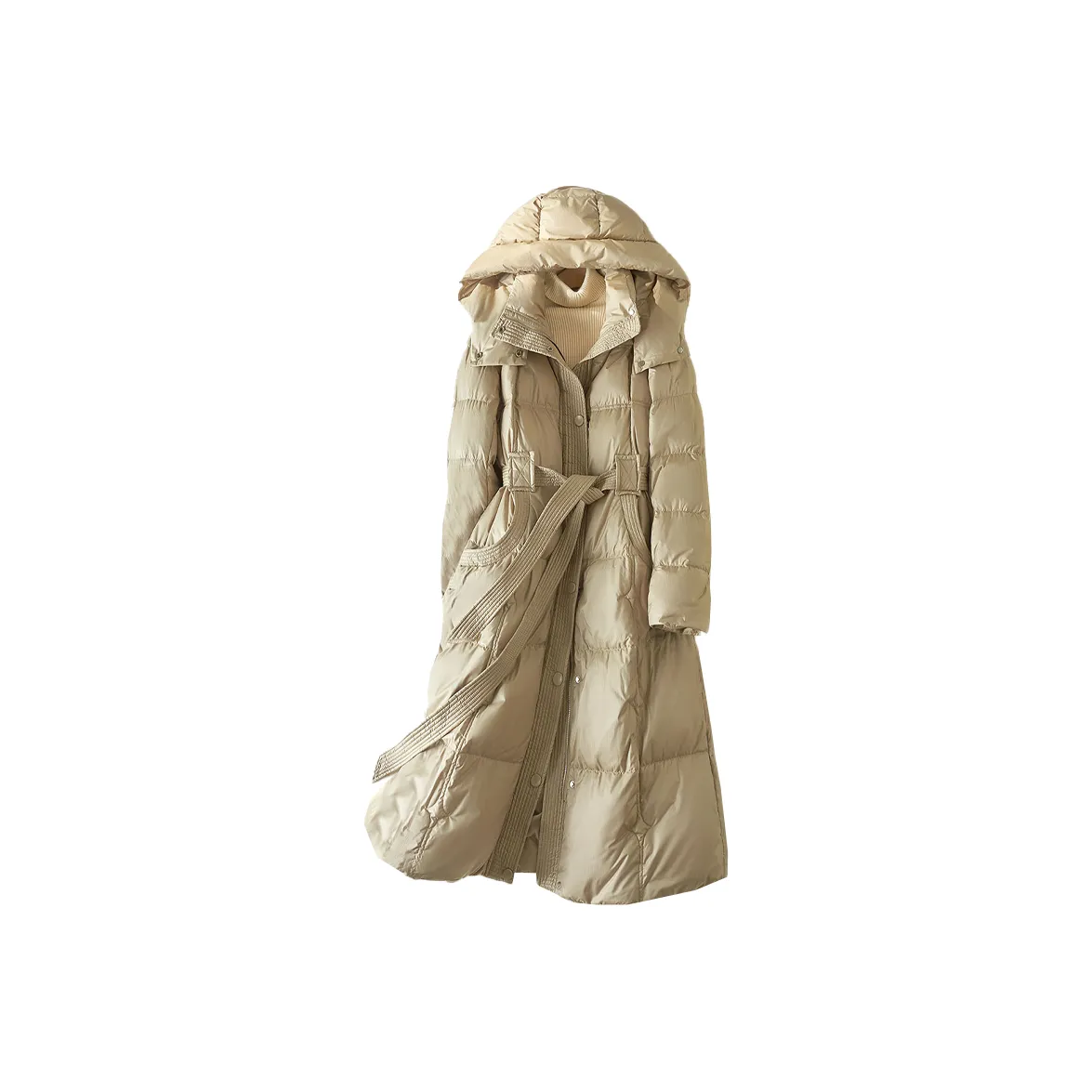 IHIMI Пуховик Женский Хаки Зеленый