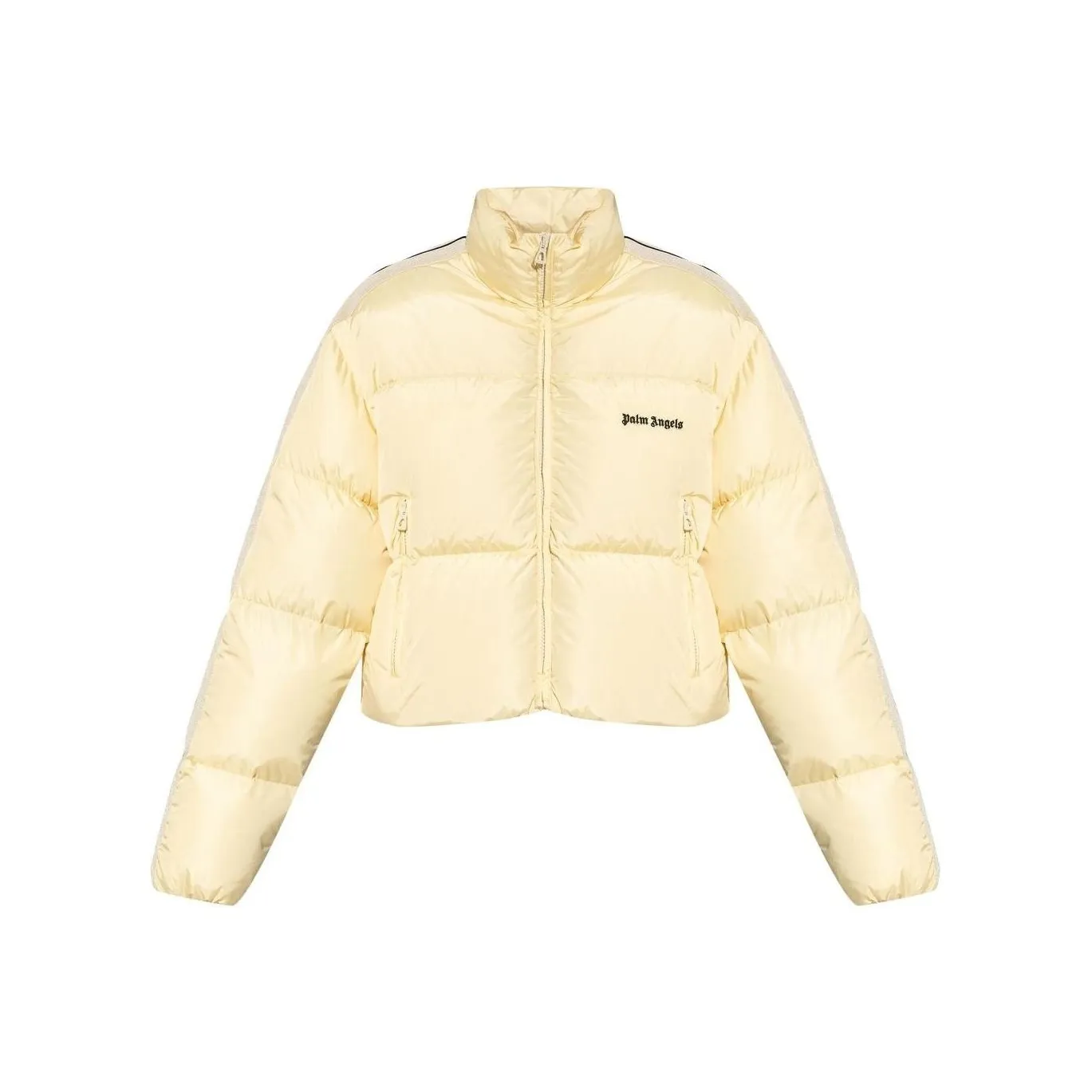 PALM ANGELS Logo Embroidered Cropped Down Jacket