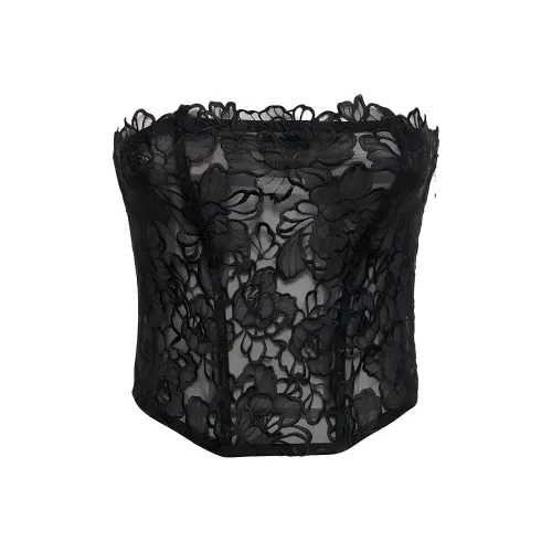 Fleur Du Mal Черные Женские Топы без бретелек