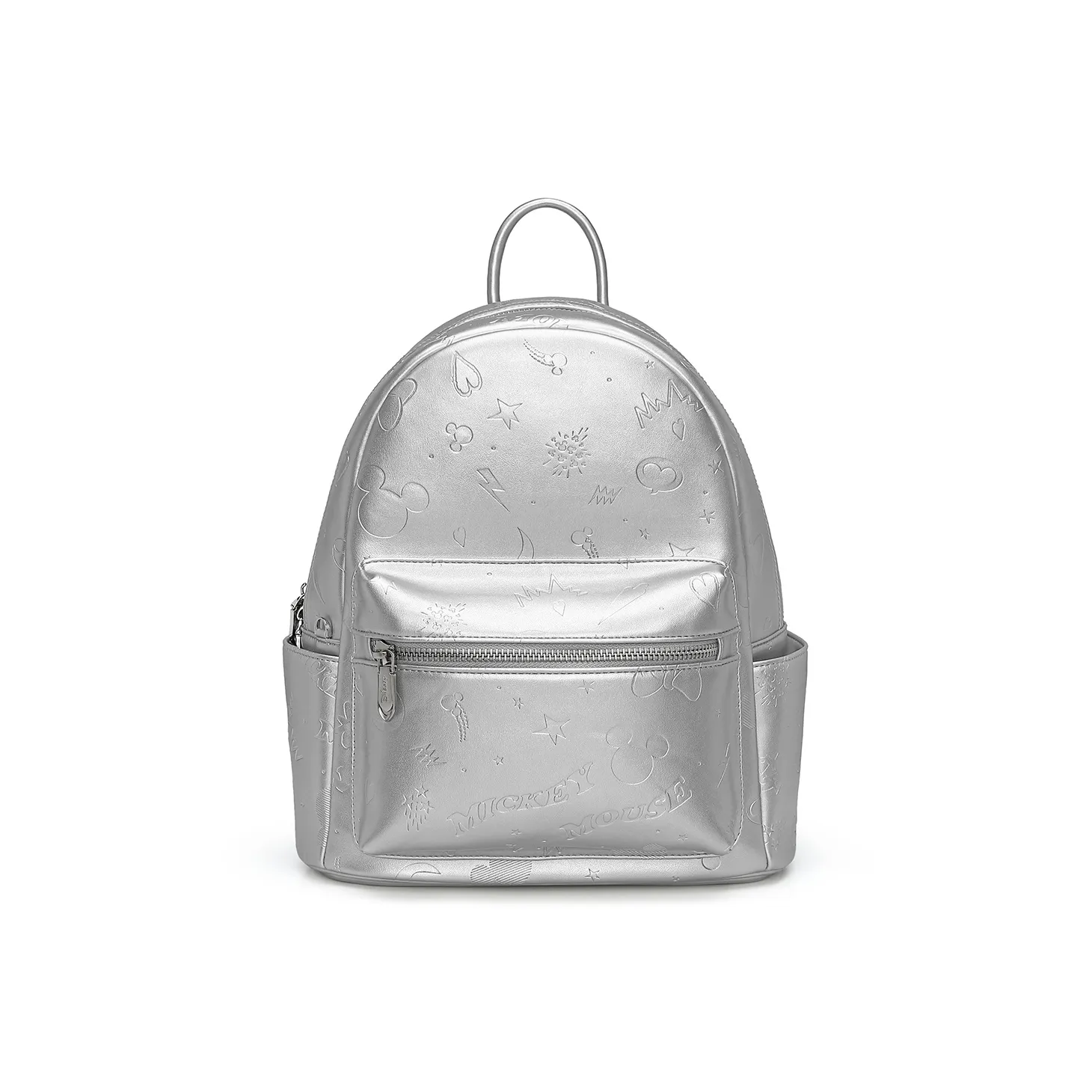 Disney Mickey Series ПУ (полиуретан) Рюкзак Женская Серебряная Розовая Экрю