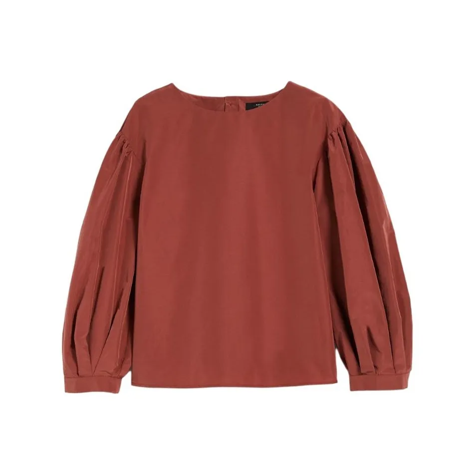 WEEKEND MaxMara Crewneck Puff Sleeved Blouse