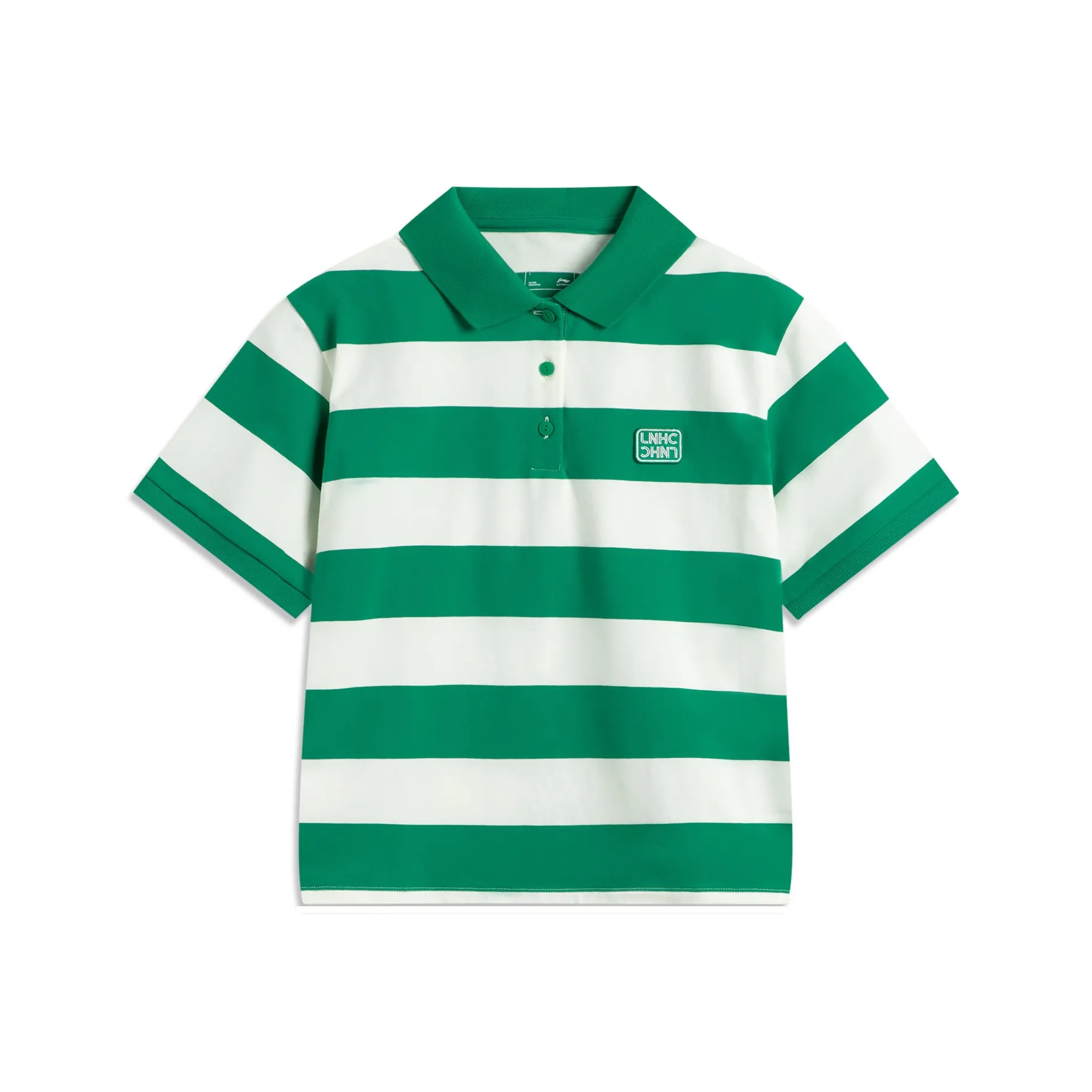 LINING Sports Life Collection Поло Женское Перечно-зеленый Сливочный