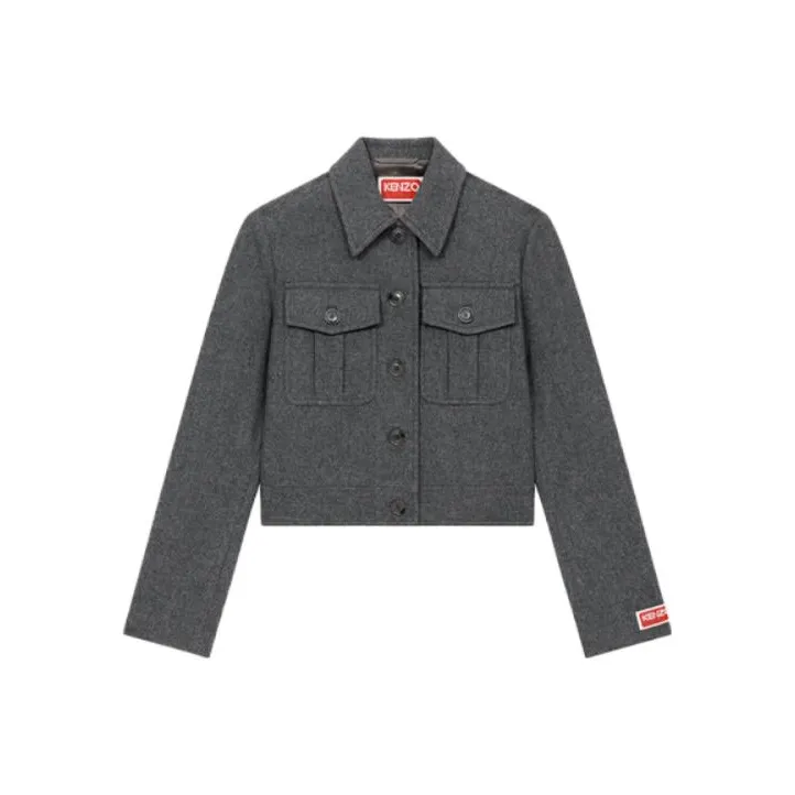 KENZO England Logo Patch Single Breasted Jacket