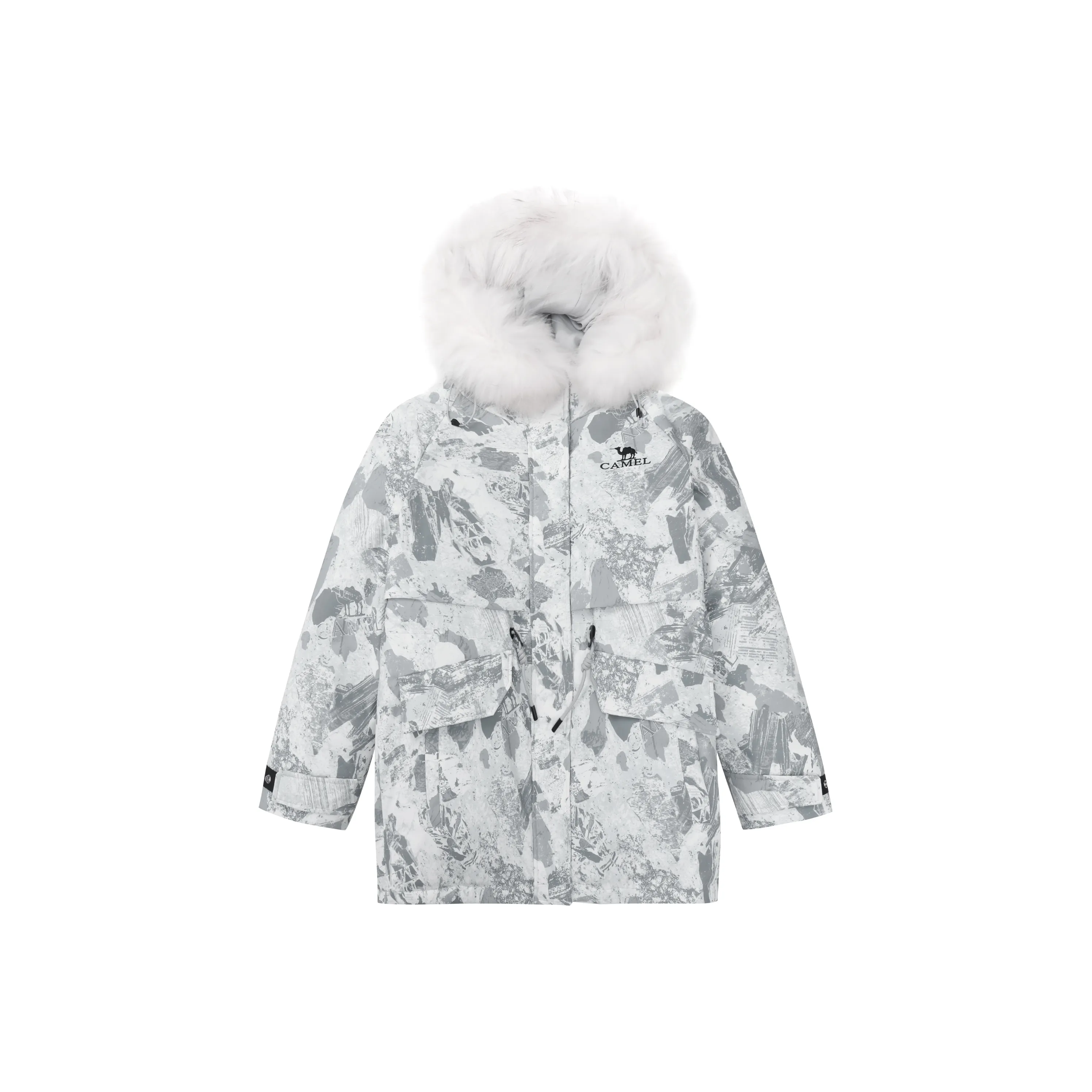 CAMEL Warm Fleece Series Down Jackets Women's Glacier Gray