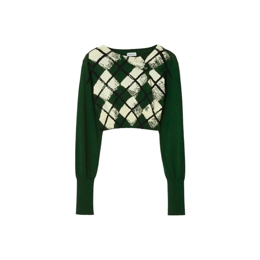Burberry Трикотаж Женский Плющево-Зеленый