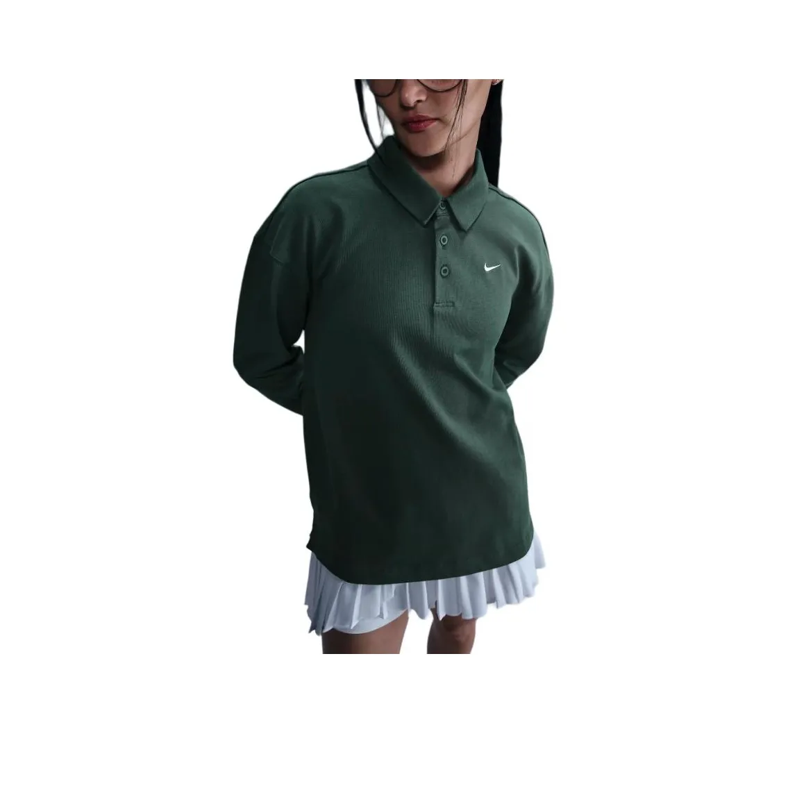 nike SportswearSwoosh FW24 Поло Женское Винтажный Зеленый