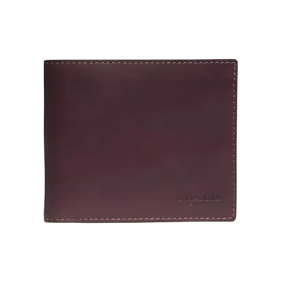 COACH Держатель для карт из телячьей кожи кошелек Мужской Peach Blossom Heart Коричневый