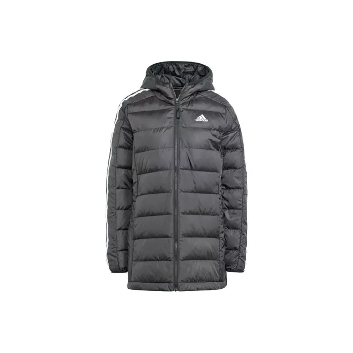 Adidas Free Shipping With AdiClub Essentials 3 Stripes Light Down Hooded Parka