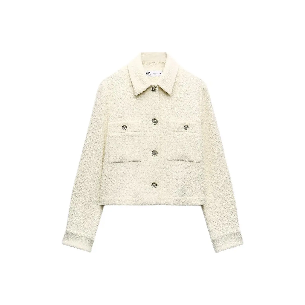 ZARA Куртки Пальто Женские Морозный Белый