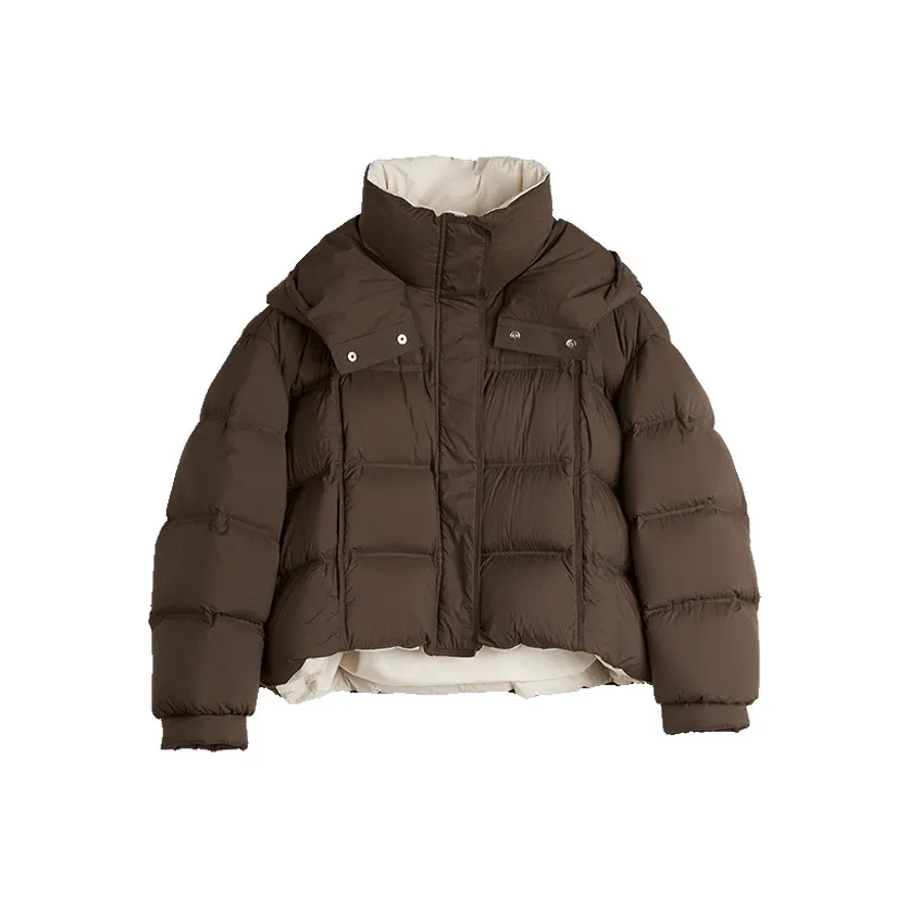 ELLE Пуховик Женский Темно-Коричневый
