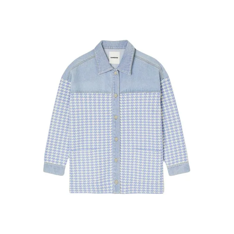 Sandro Куртки и Пальто Женские Небесно-Синий