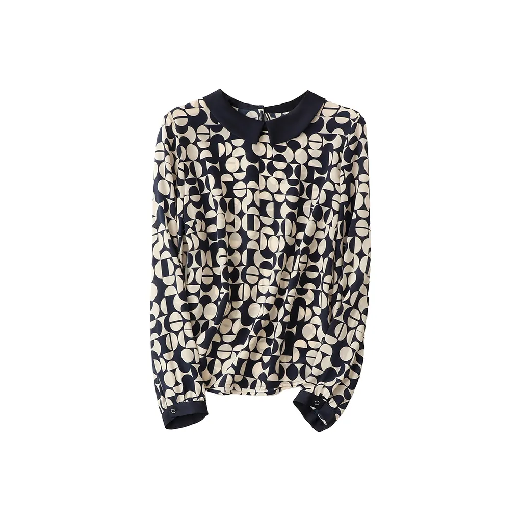 Корейский стиль рубашка женский темно-синий