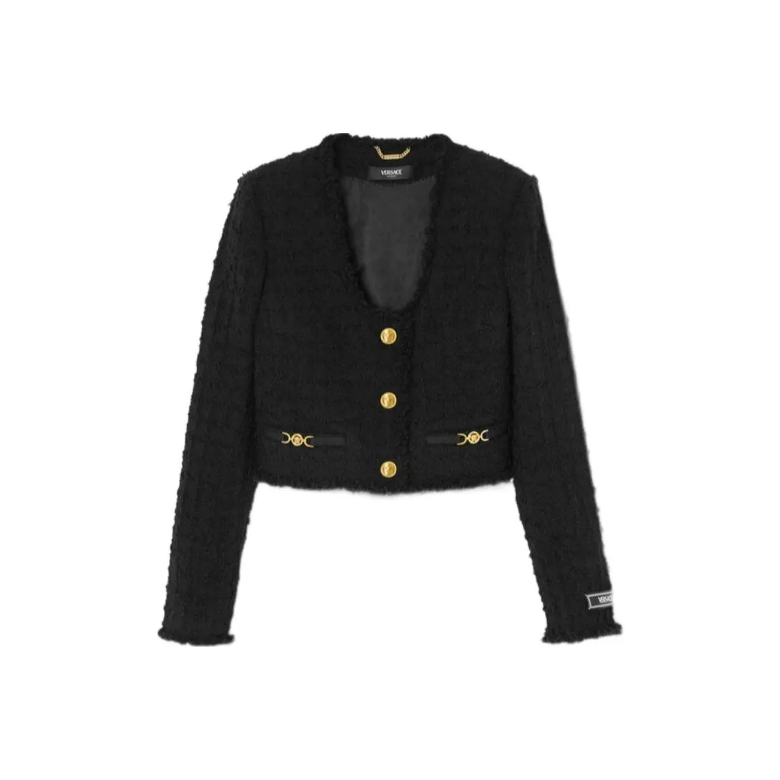 VERSACE Button-Up Cropped Jacket