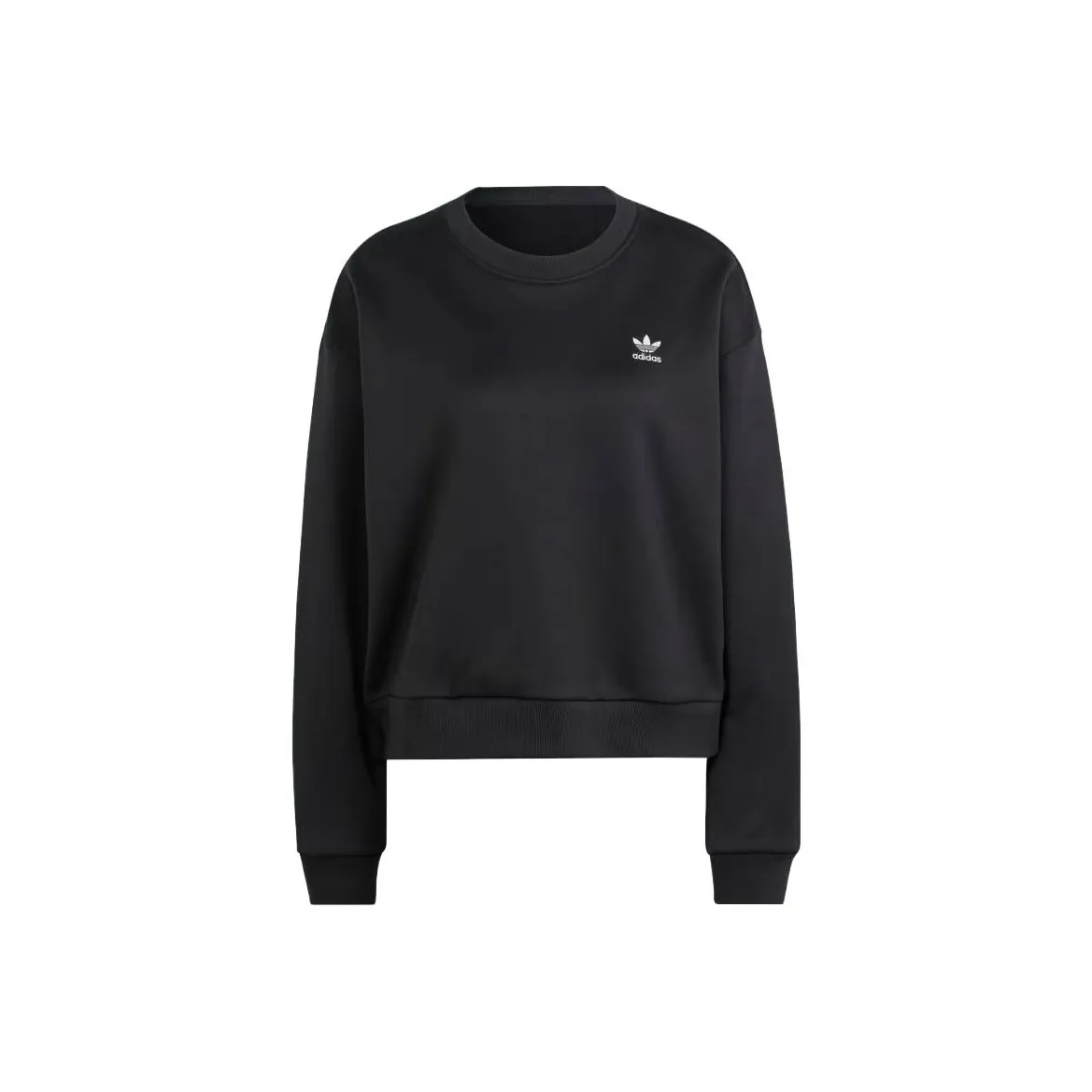 Adidas Originals Trefoil Cropped Sweater Sweatshirt Women's Black