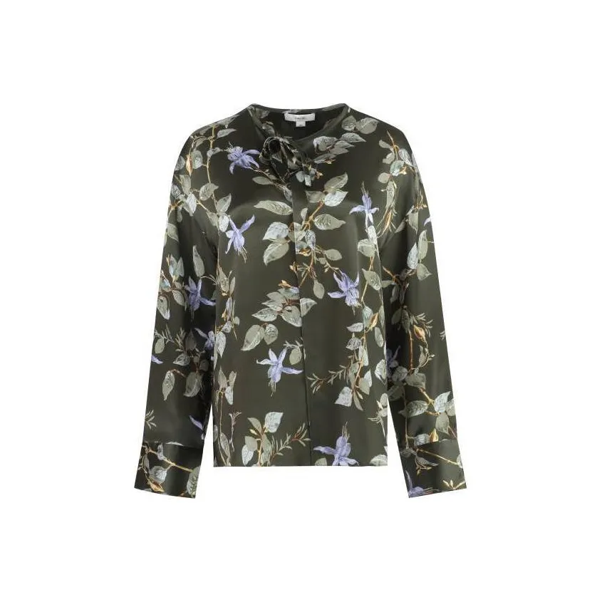 VINCE Bellflower Silk Blouse