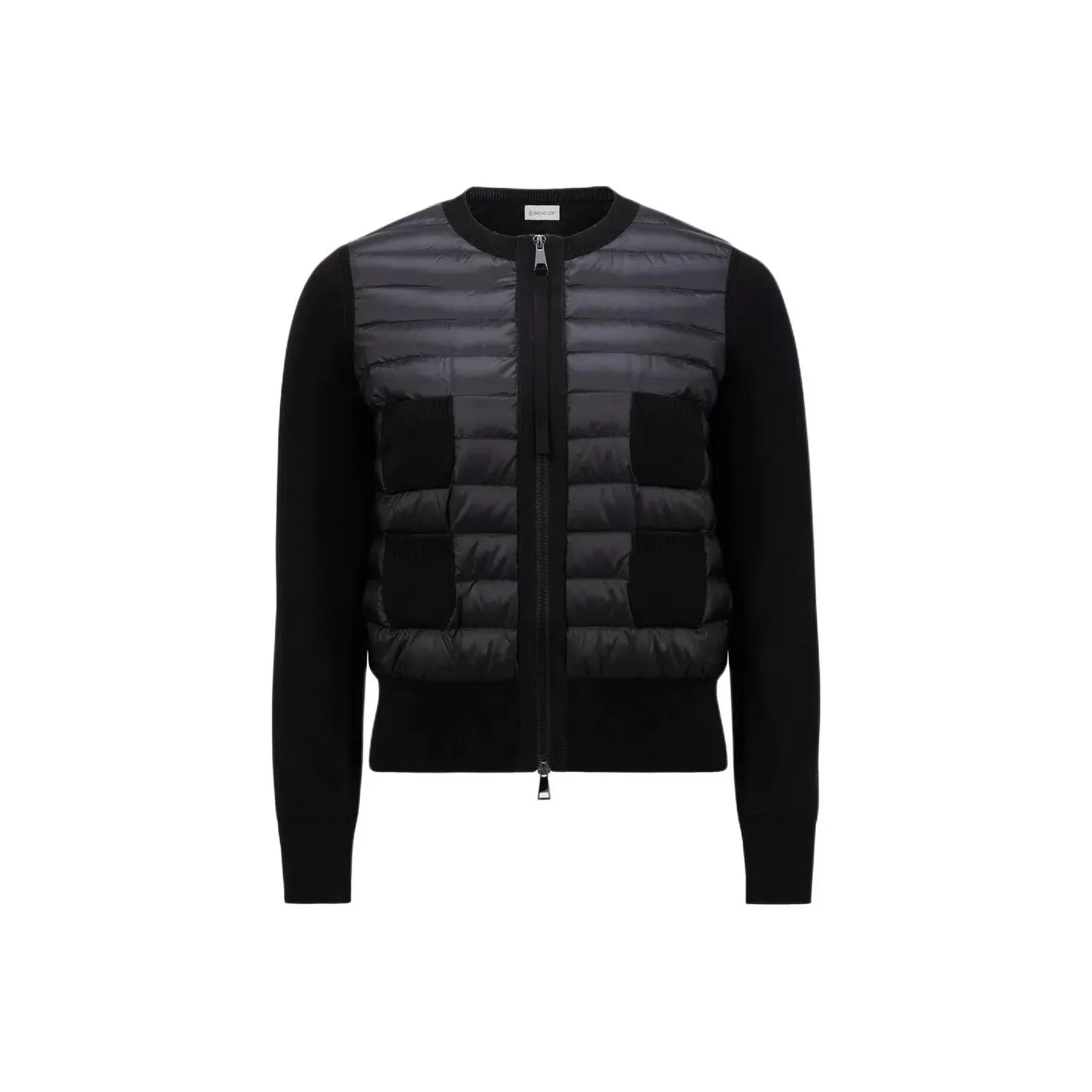 Moncler Cardigan Tricot Down Filled Jacket 'Black'