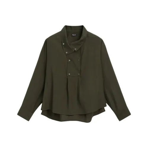 Massimo Dutti Темно-зеленые Женские Рубашки