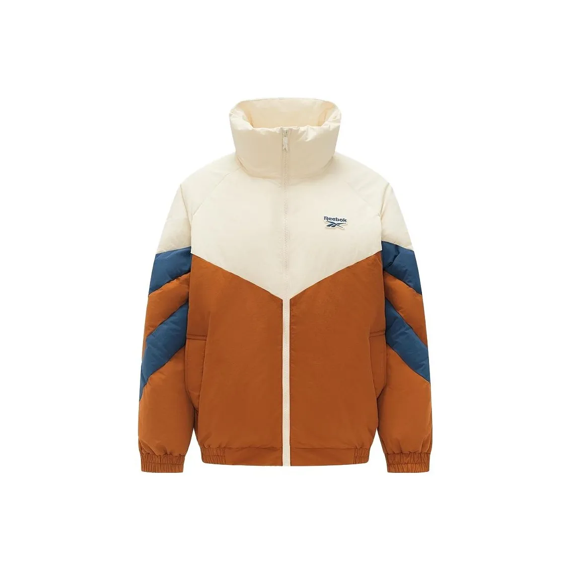 Reebok Экрю/Коричневый/Озерно-голубой Женские пуховые куртки