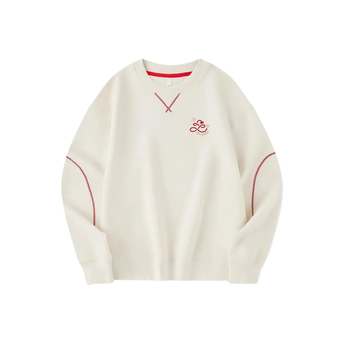 QIAODAN Sports Lifestyle Collection Quality Drying Sweatshirt Women's Cream White