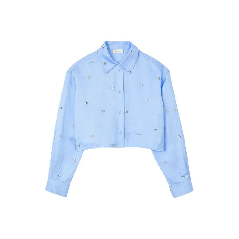 SANDRO Небесно-голубые Женские Рубашки
