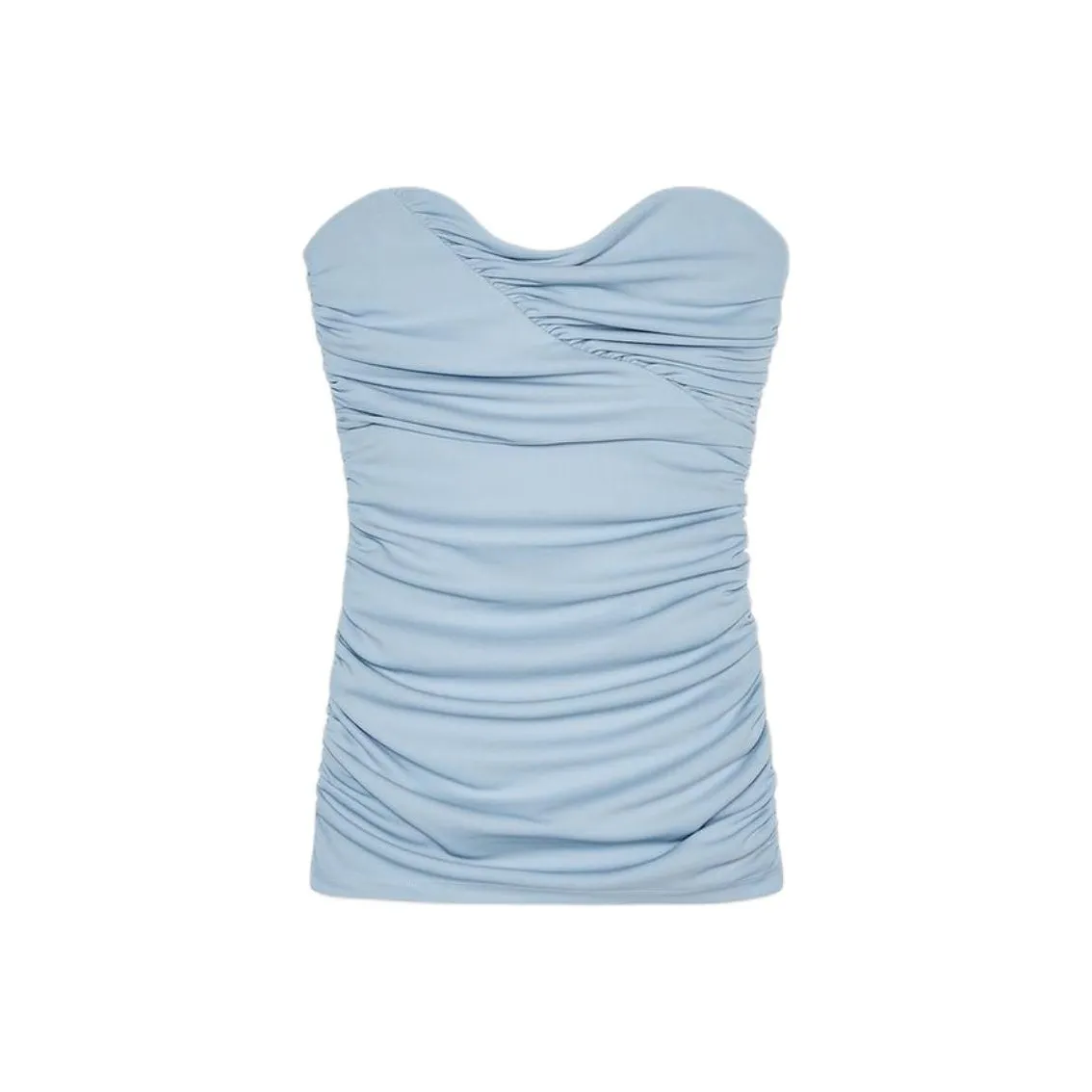 ZARA Без бретелек Топ Женский Средний Синий