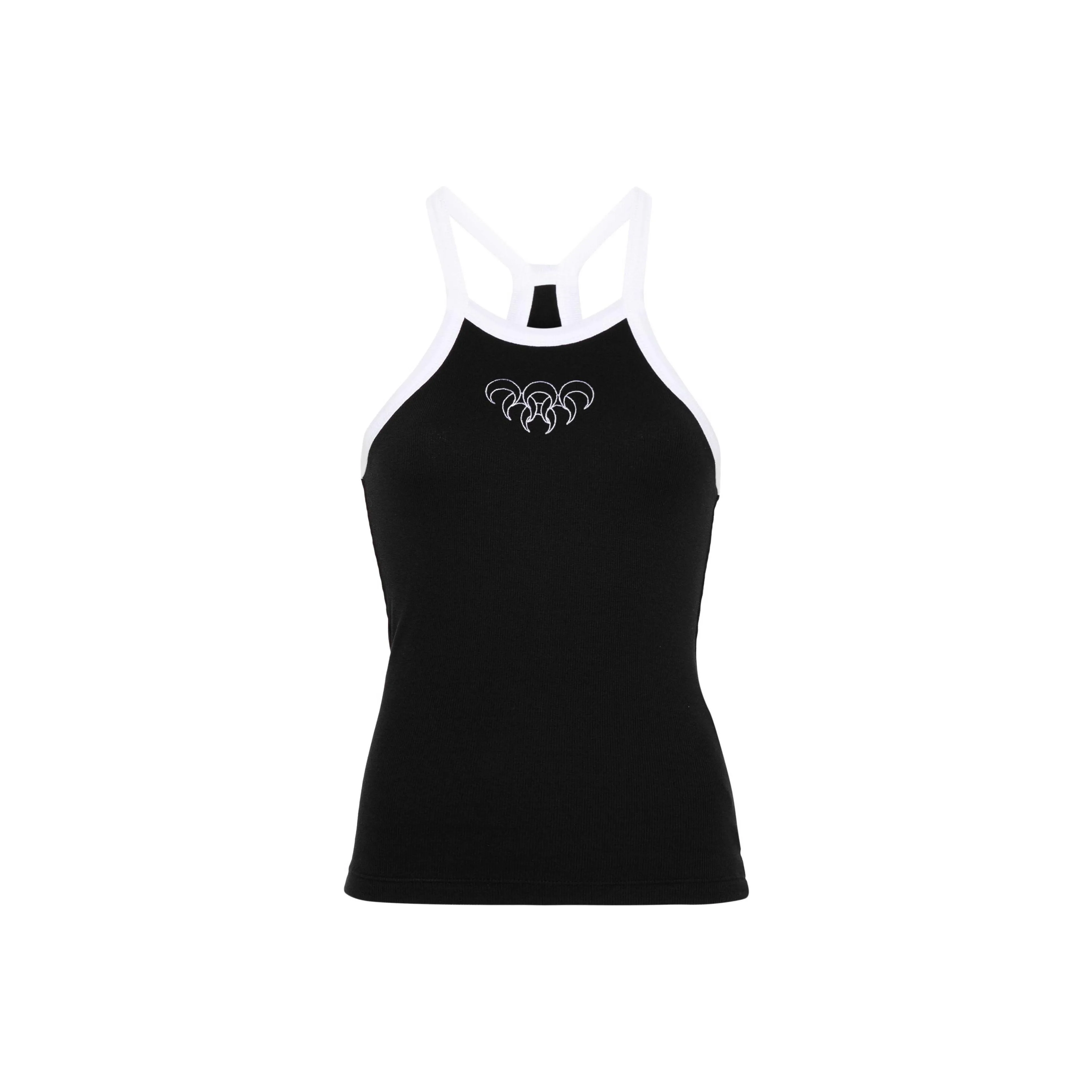 Marine Serre Топ на бретелях Женский Черный