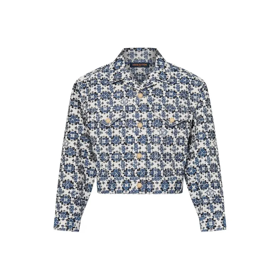 LOUIS VUITTON Monogram Flower Mosaic Denim Jacket