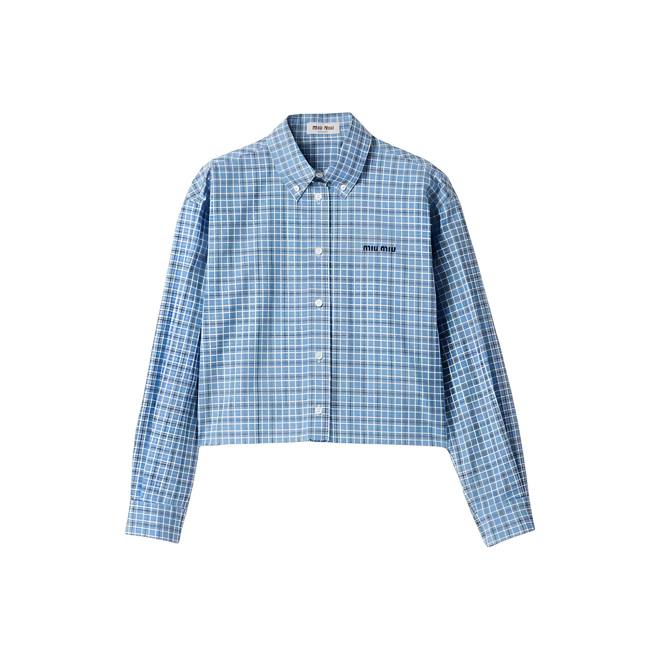 MIU MIU Checked Poplin Shirt