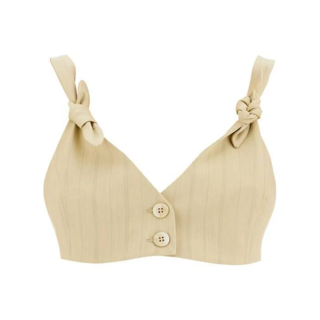 GANNI Knot detail Cropped Top